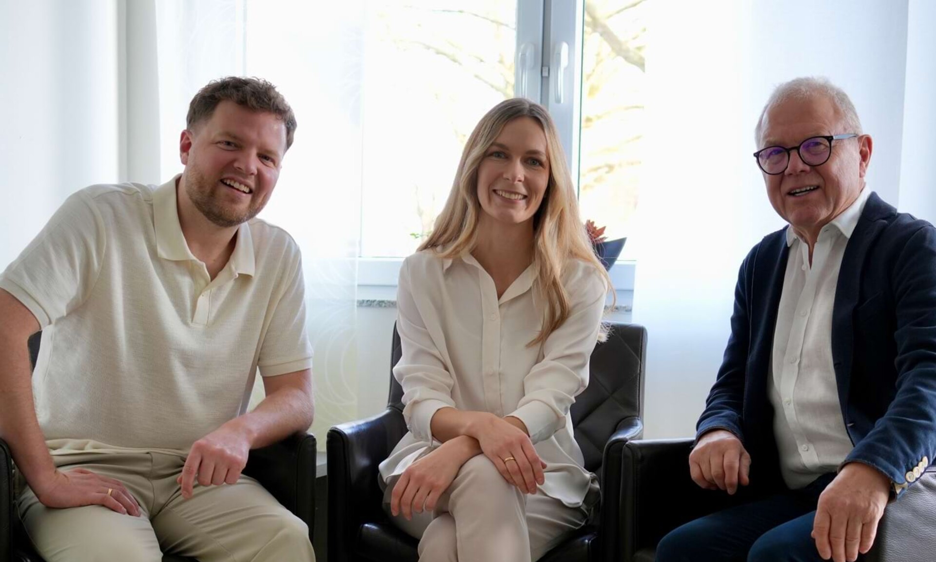 Dreier-Portrait. Von links nach rechts: Erik Jordan, Isabell Jordan und Wolfgang Jordan.